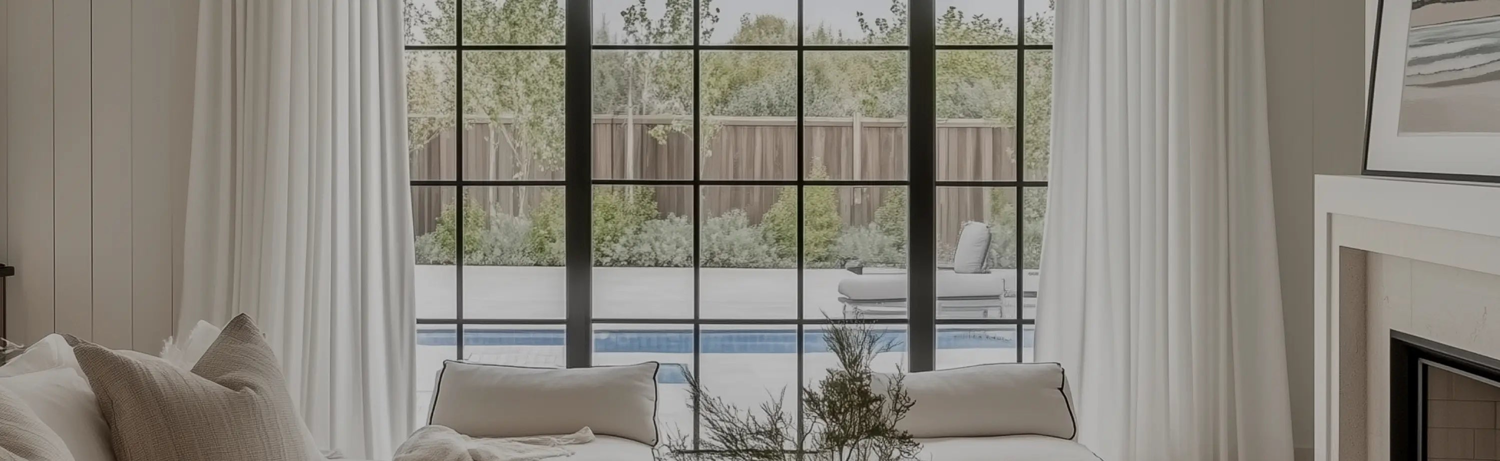 Semi sheer curtains offering a perfect balance of light and privacy for any room