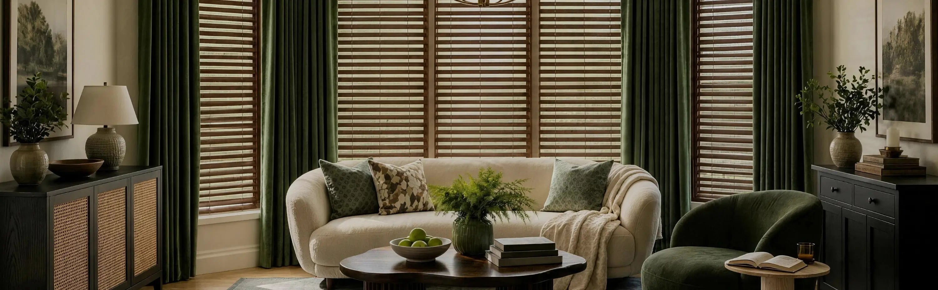 Stylish living room curtains in linen or velvet, elevating your space with elegance.