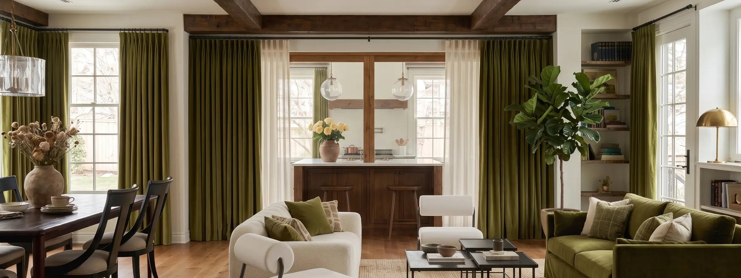 Velvet curtains in rich, luxurious fabrics, adding elegance and warmth to any room.