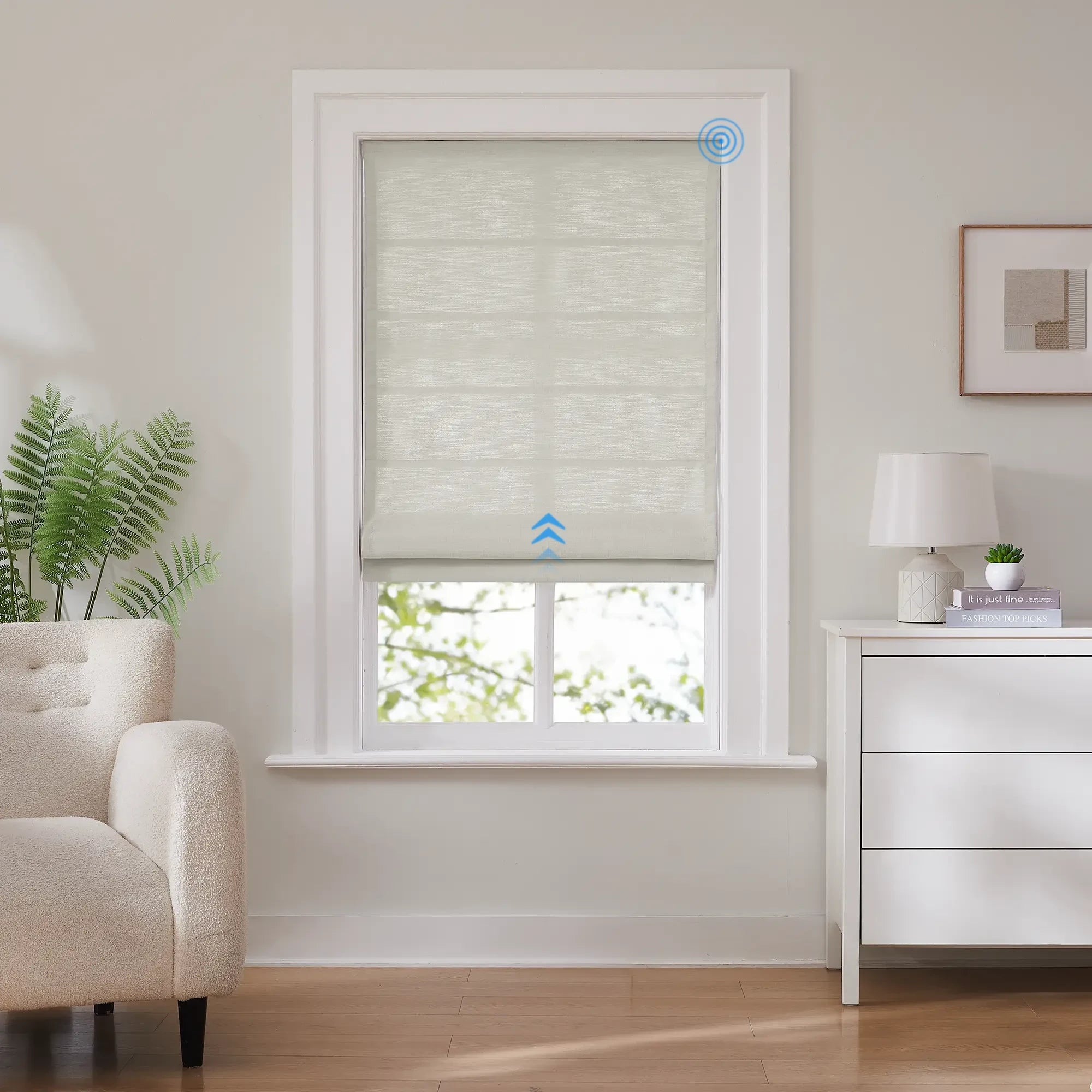 Elowen Smart Motorized Heavyweight Roman Shades