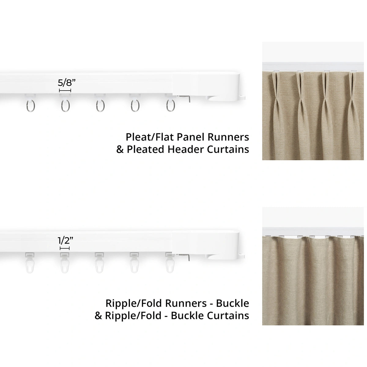 Aether Matter Rechargeable Smart Motorized Curtain Track