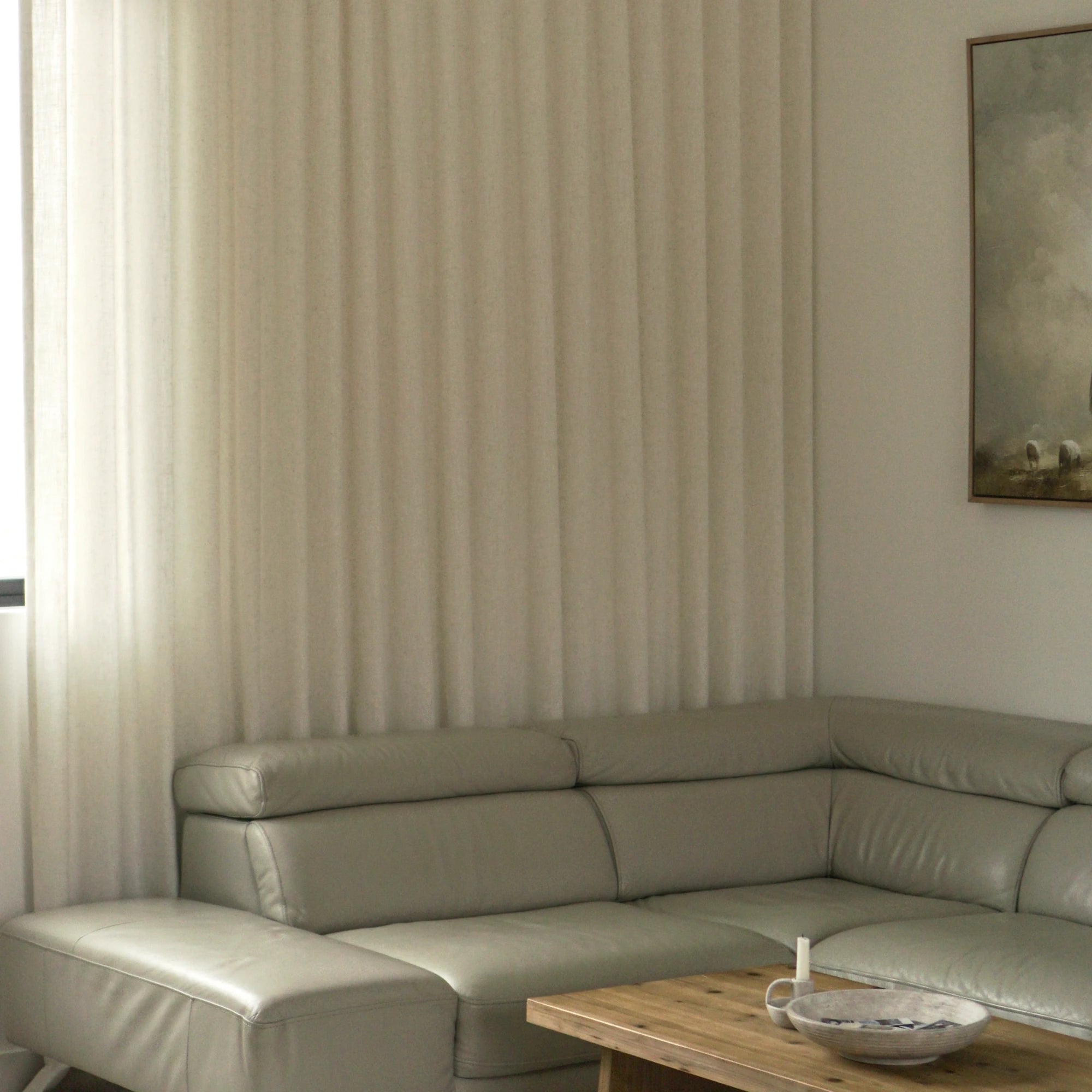 Amara floor-to-ceiling linen light-filtering curtains 1038-1 showing curtain display