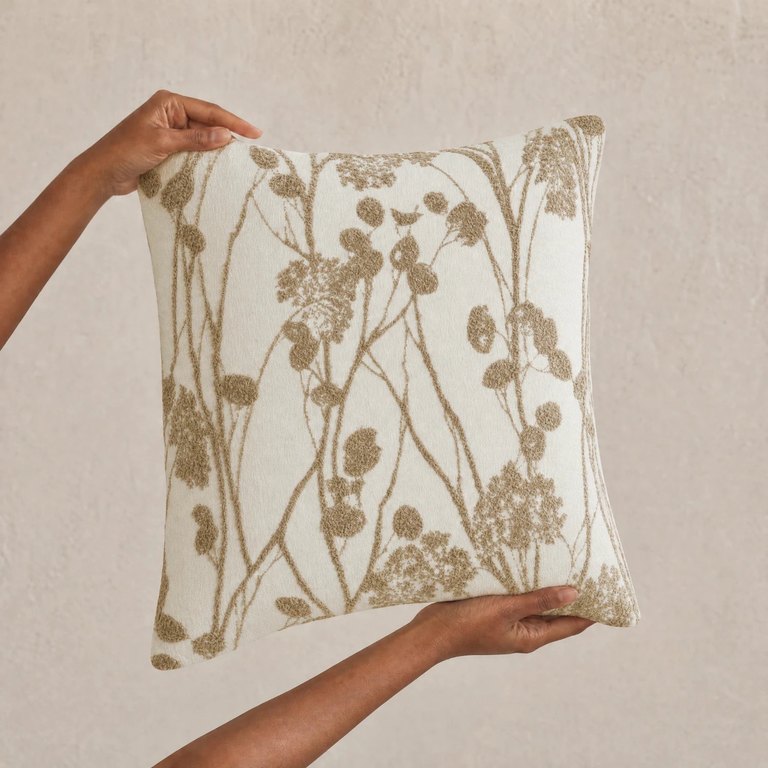 Amelira Embroidered Wildflower Pillow Cover