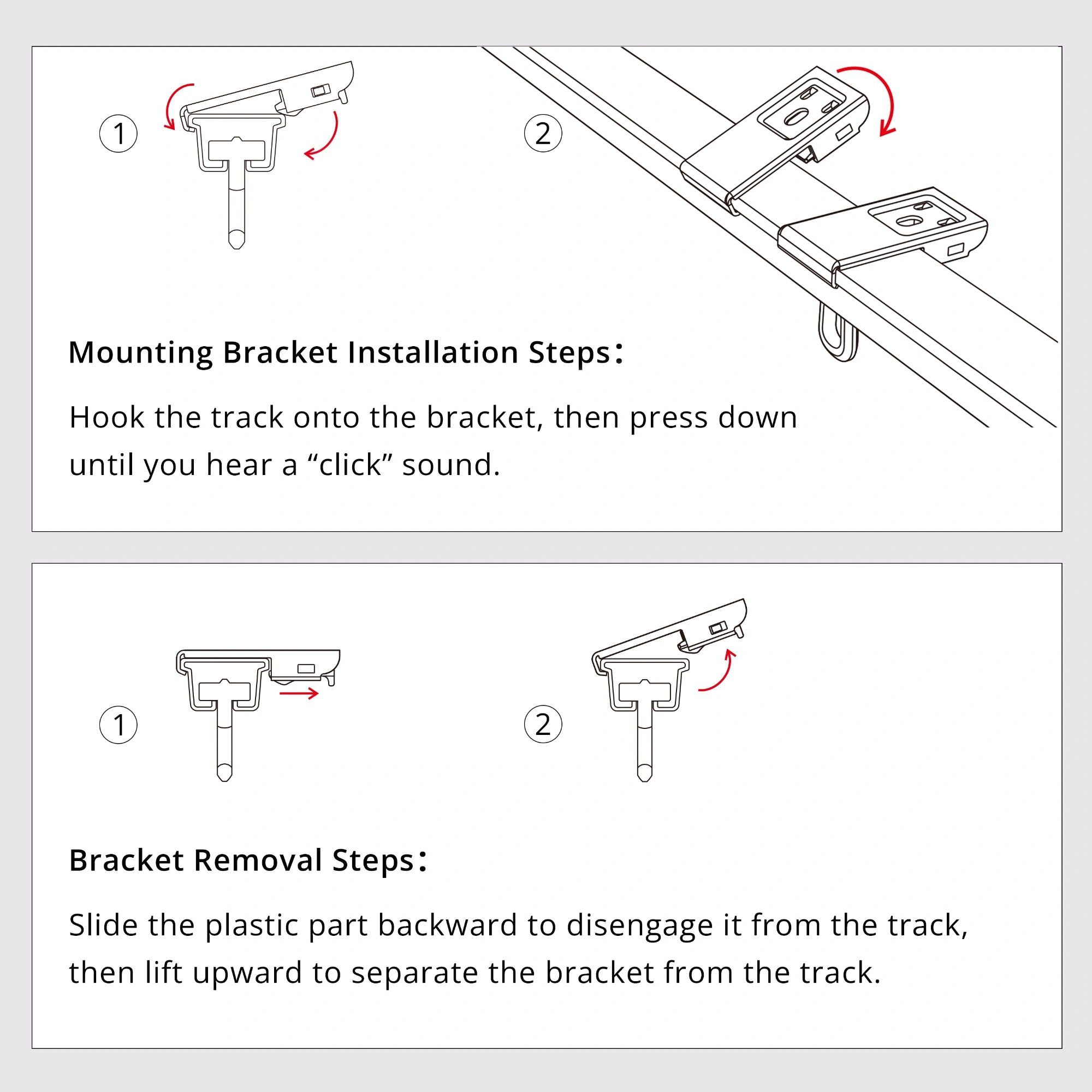 Arden 2302-60A_5 adjustable ripple fold curtain track showcasing installation tutorial in a product image