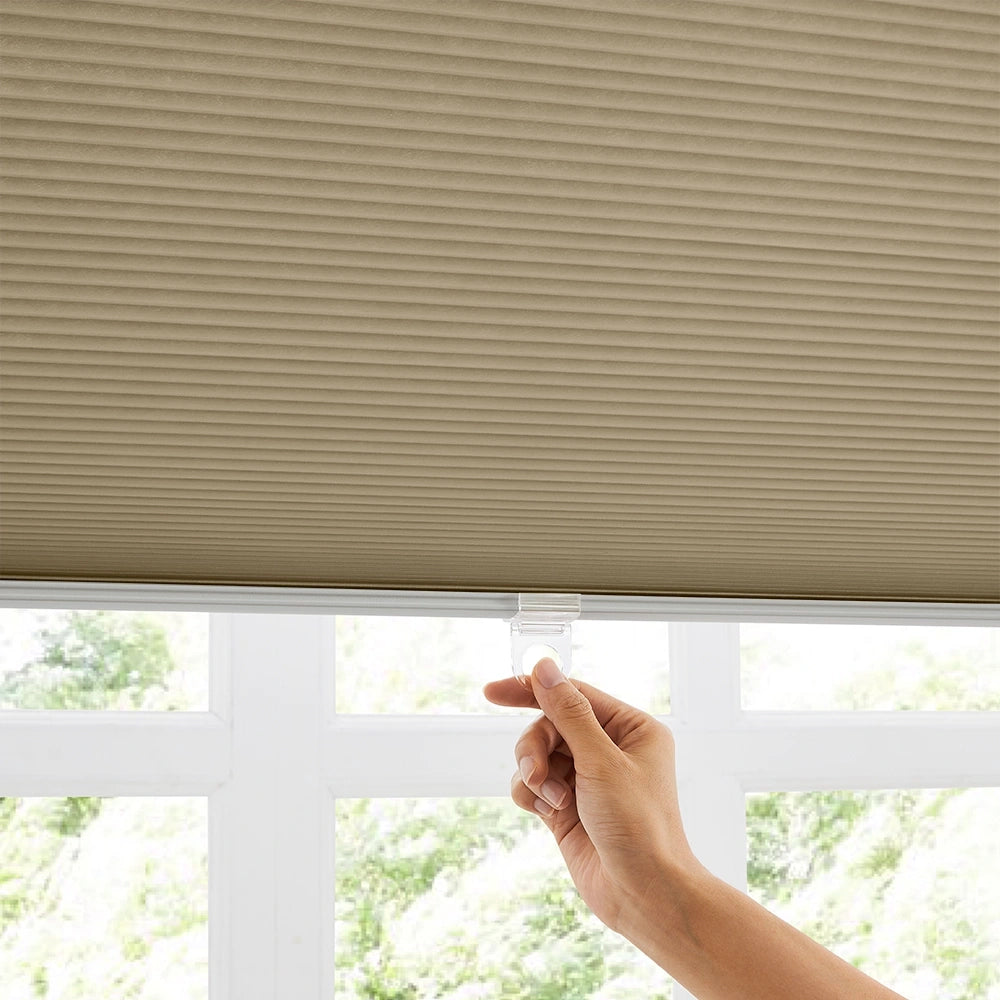 Avenia Driftwood Khaki Cordless Light Filtering Cellular Shades