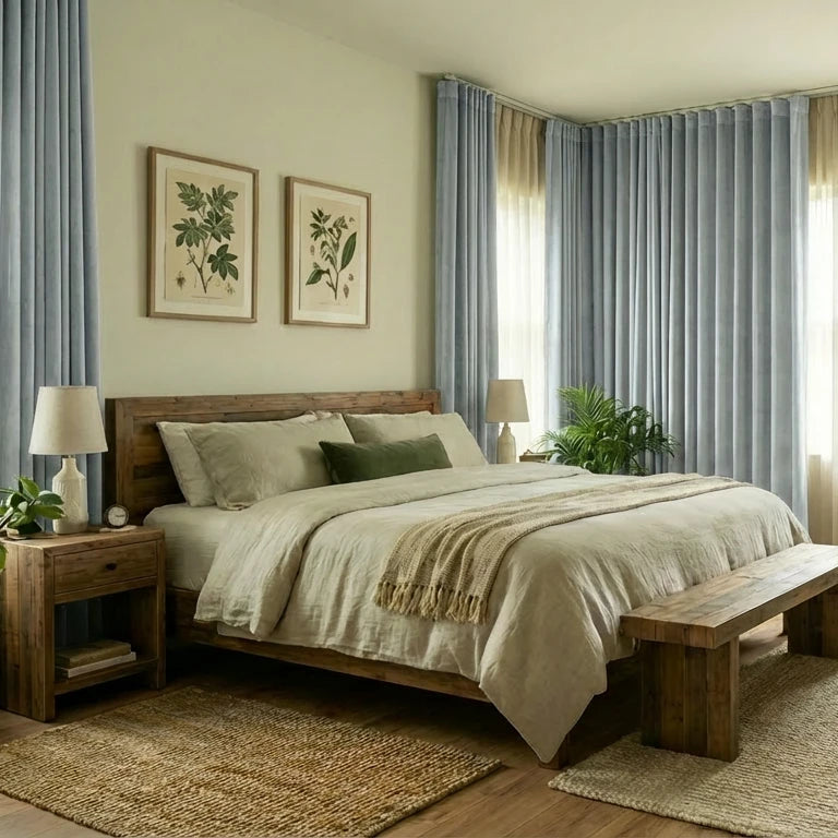 Brynna OY16-318-2-1 100% Blackout Devoré Velvet Drapes showcasing elegant fabric texture and drape detail