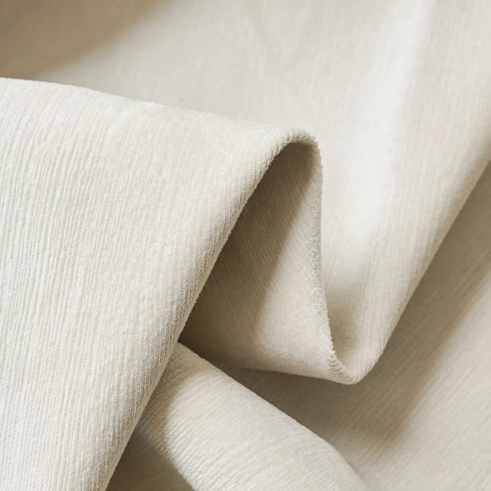 Brynna OY16_detail_4 100% Blackout Devoré Velvet Drapes highlighting intricate fabric texture and premium drape details