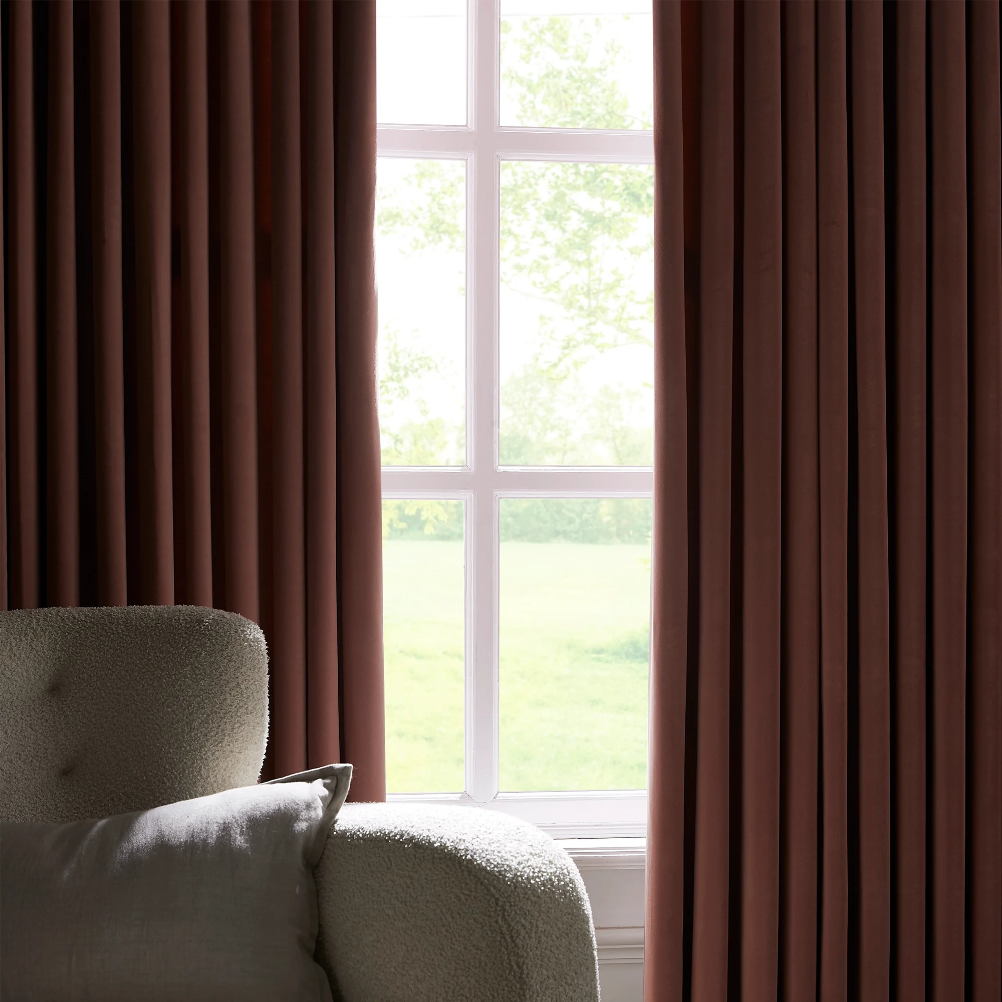 Calista Crystal Velvet Curtains - Luxurious Drapes add a touch of sophistication to your living room with premium texture and elegant visual appeal
