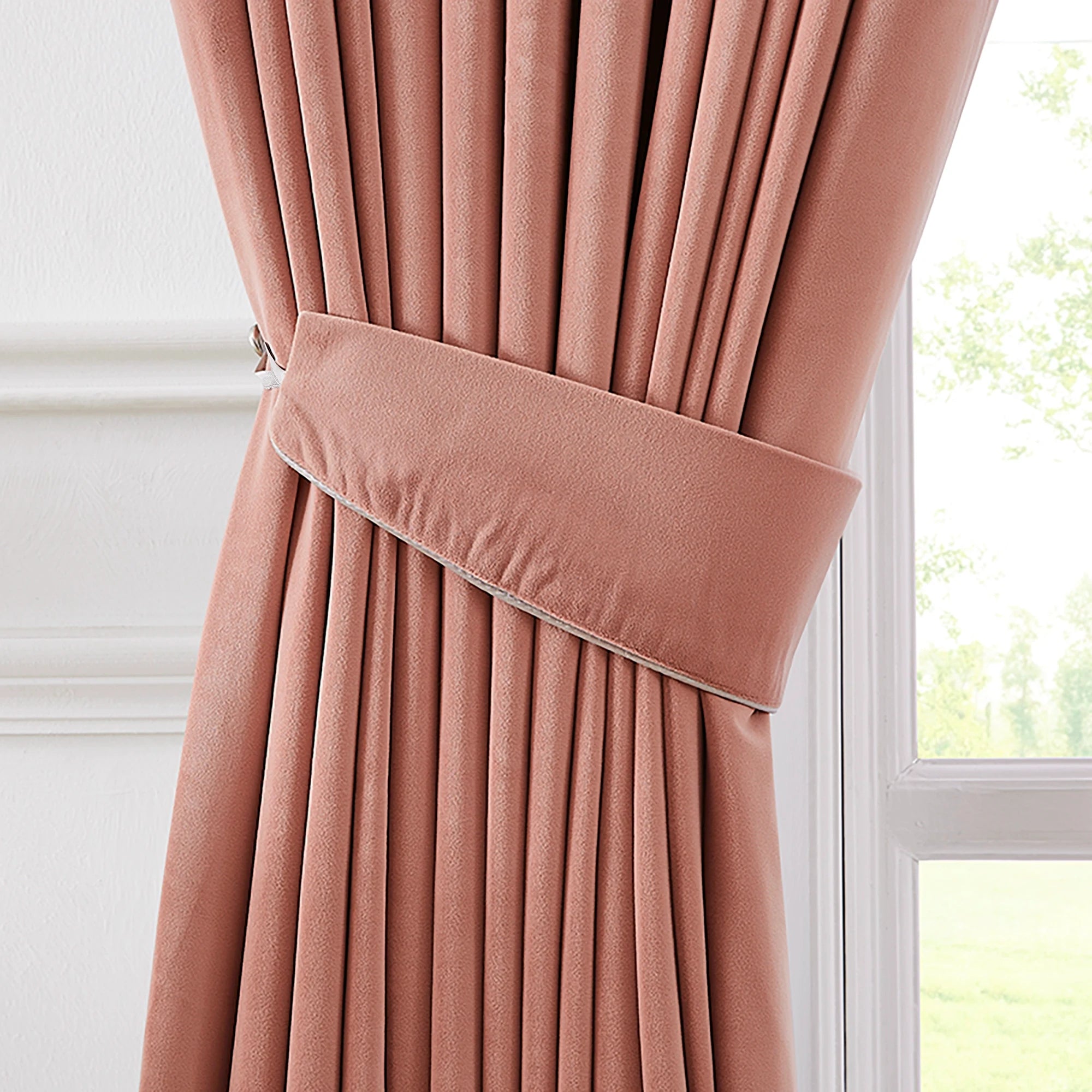 Calista Crystal Velvet Curtains - Luxurious Drapes detail display
