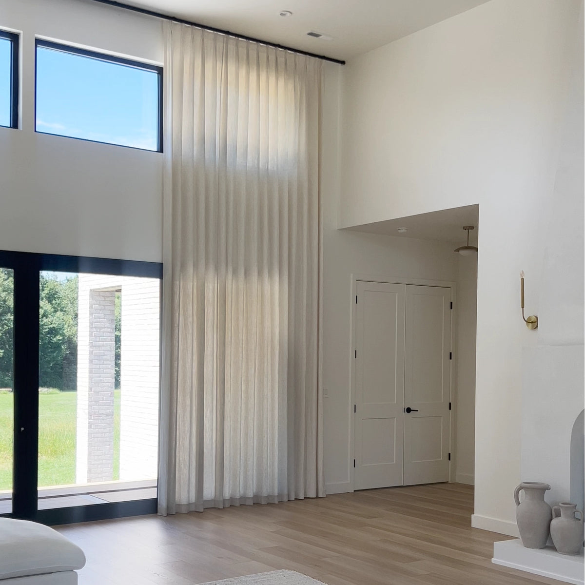 Celina Extra Long Linen Curtains for Large Windows - Elegant Linen Drapes