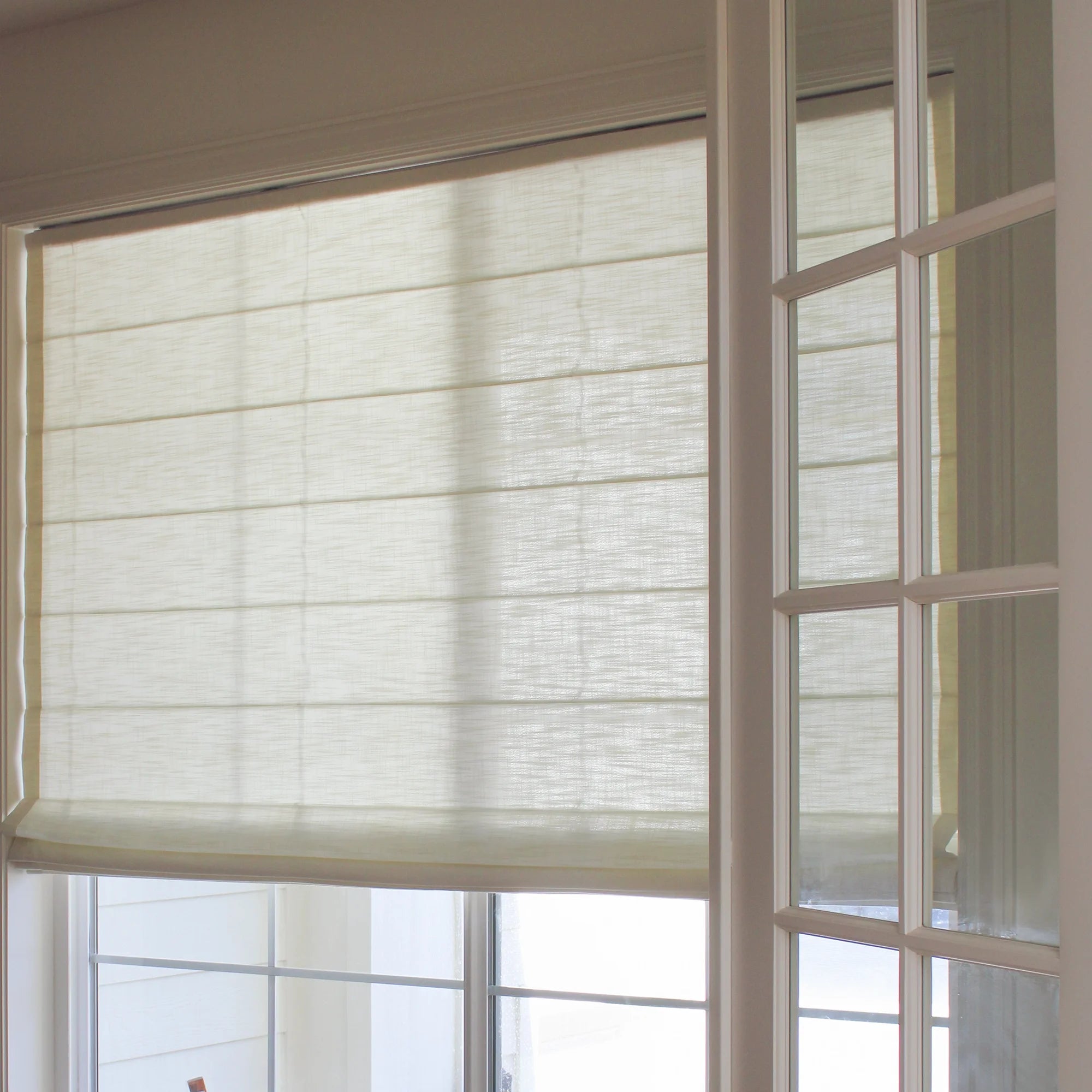 Celina 8823-1-4 Roman Shades – Elegant Pleated Drape, showcasing neat pleated design and soft window styling