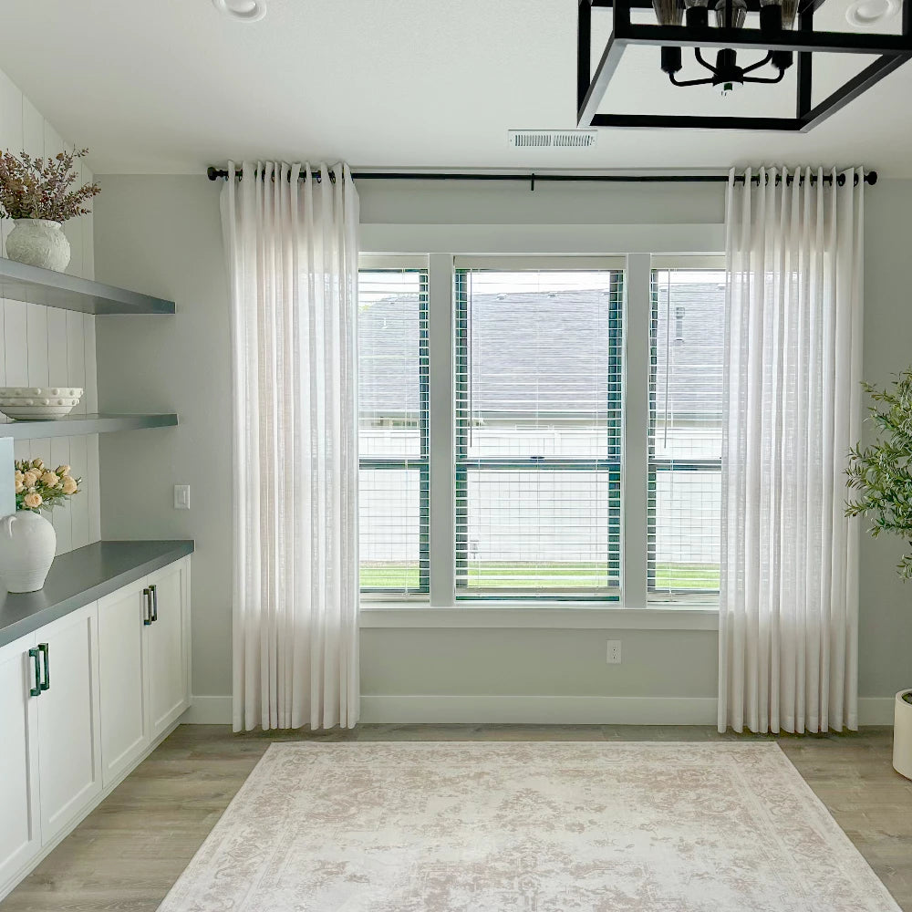 Celina Linen Curtains – Floor-to-Ceiling Ripple Fold 8823-1_scene_3 showcasing elegant floor-to-ceiling ripple fold linen curtains in modern home interior
