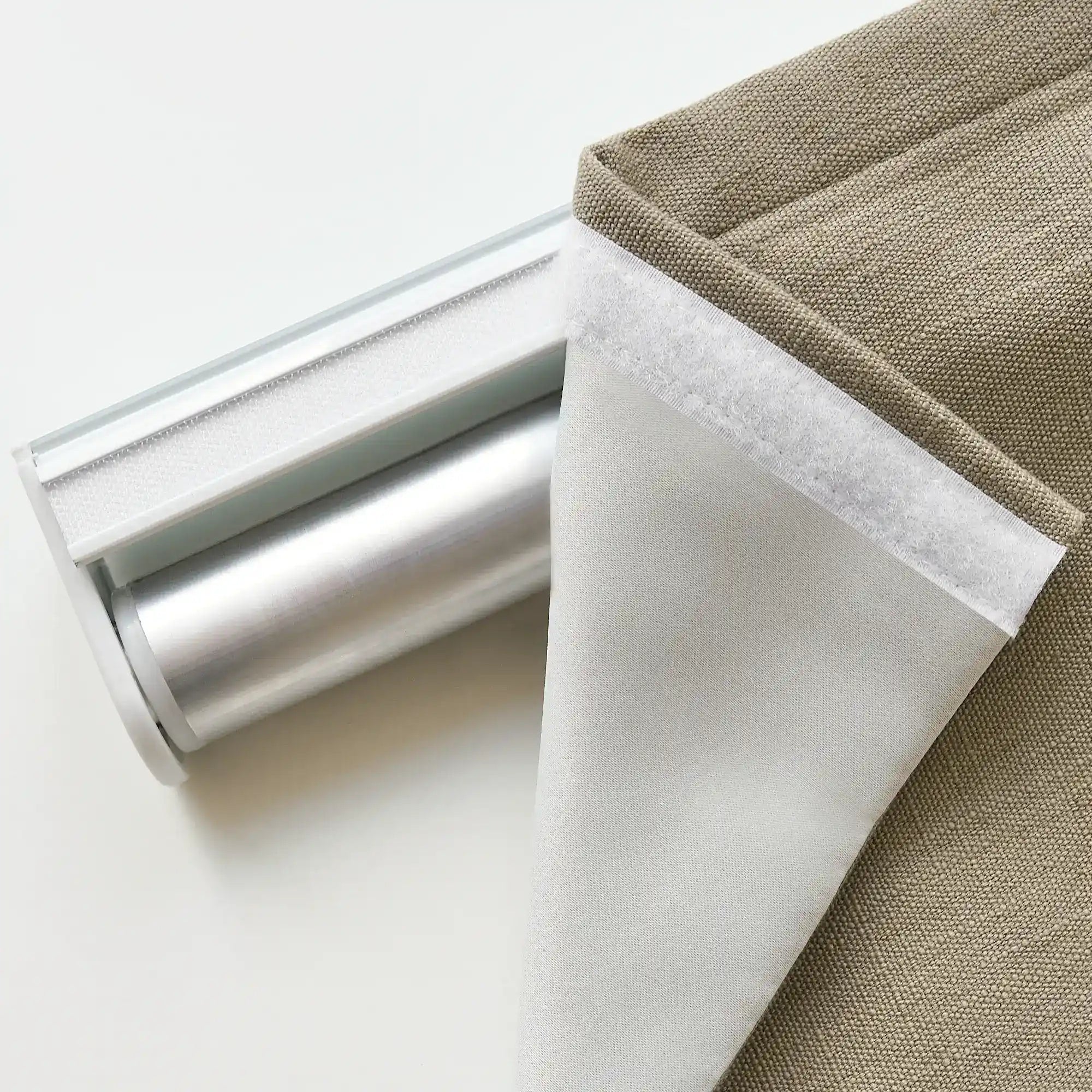 Celina Pale Olive Green Linen Curtains: Image 8823-20_scene_13 shows the pale olive green linen roman shade with elegant folds and soft light filtering.