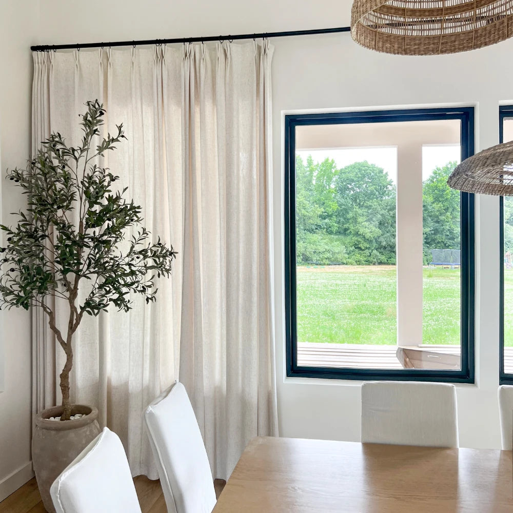 Celina 8823-5 linen curtains elegant light filtering, ideal for bedroom and living room