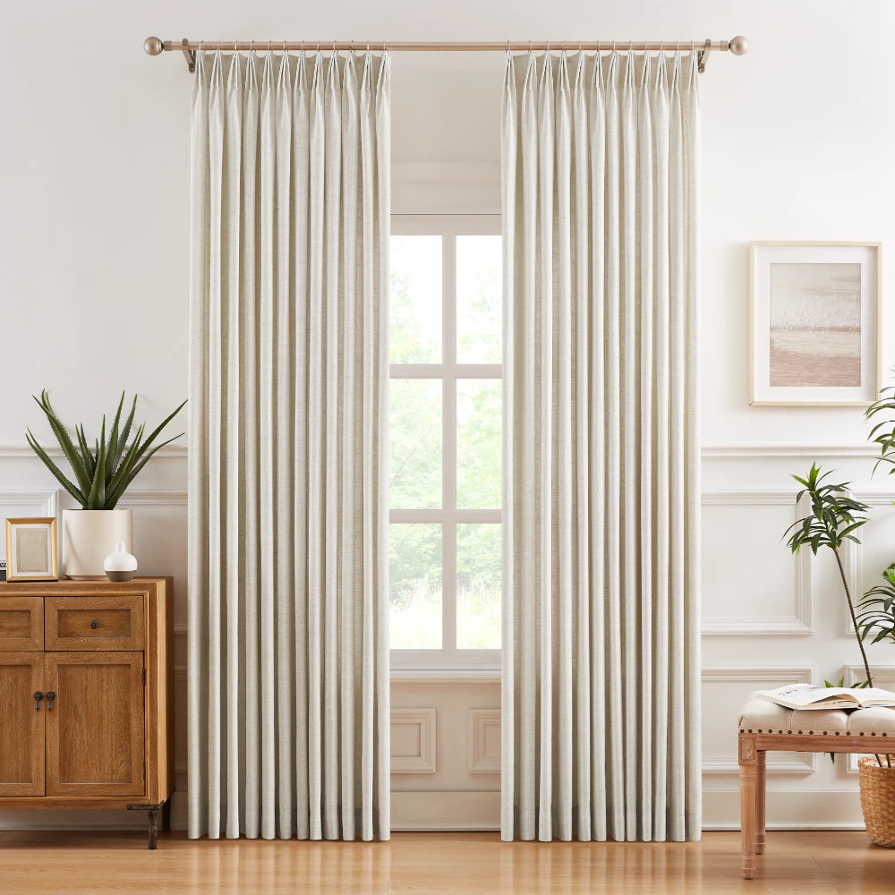 Celina 8823-2 floor-to-ceiling pure linen curtains, soft and breathable