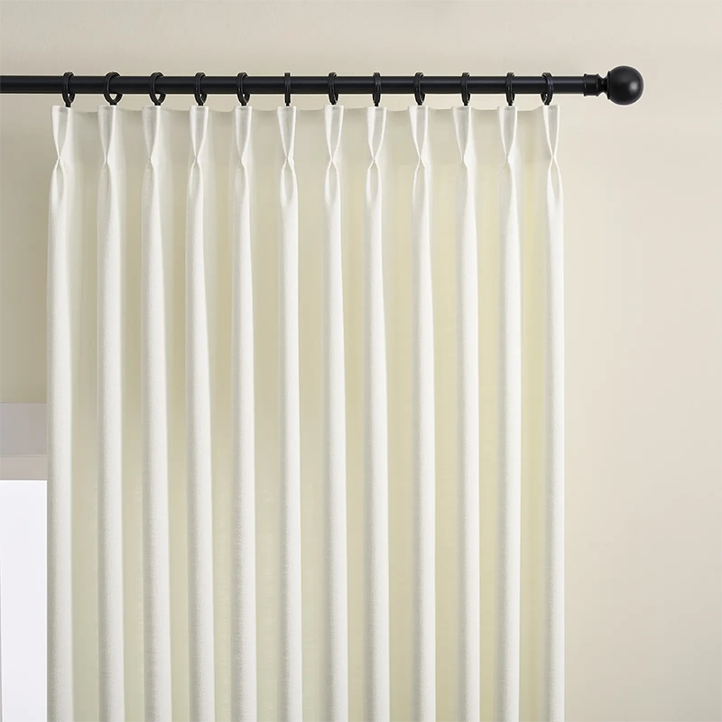 Celina Linen Curtains – Floor-to-Ceiling Ripple Fold 8823_scene_2 showcasing elegant floor-to-ceiling ripple fold linen curtains in modern home interior