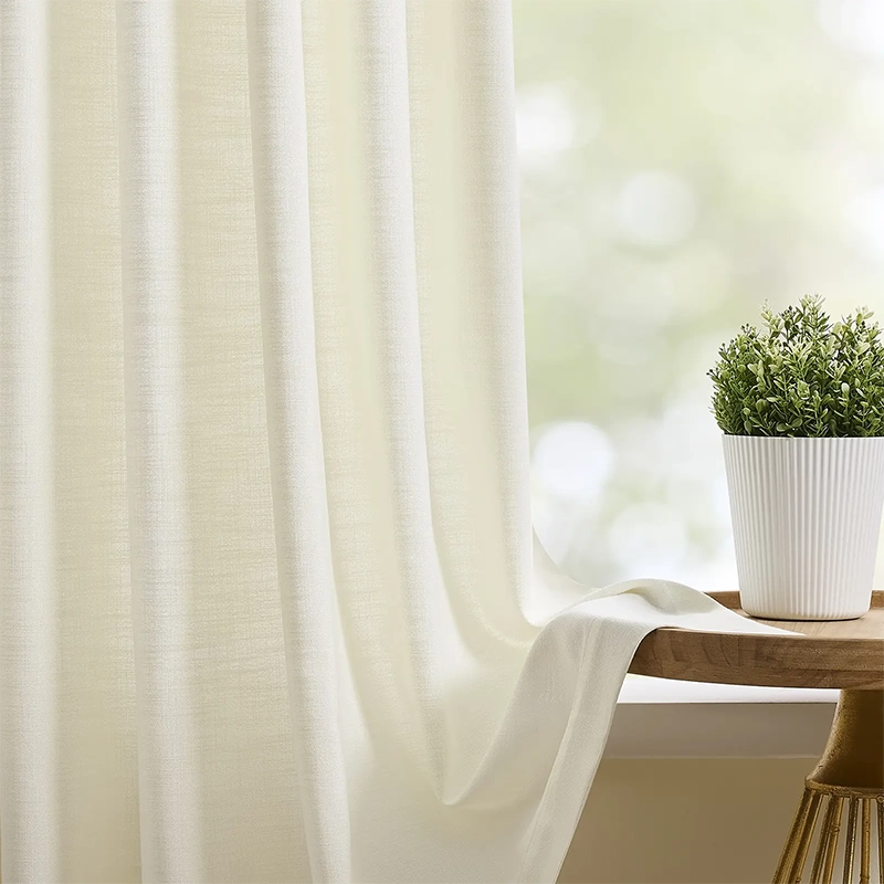 Celina Linen Curtains – Floor-to-Ceiling Ripple Fold 8823_scene_6 showcasing elegant floor-to-ceiling ripple fold linen curtains in modern home interior