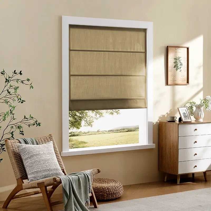 Celina Roman Shades – Elegant Pleated Drapes: Image of 8823-20_scenel_2 showcasing elegant pleated drapes for stylish home window decor