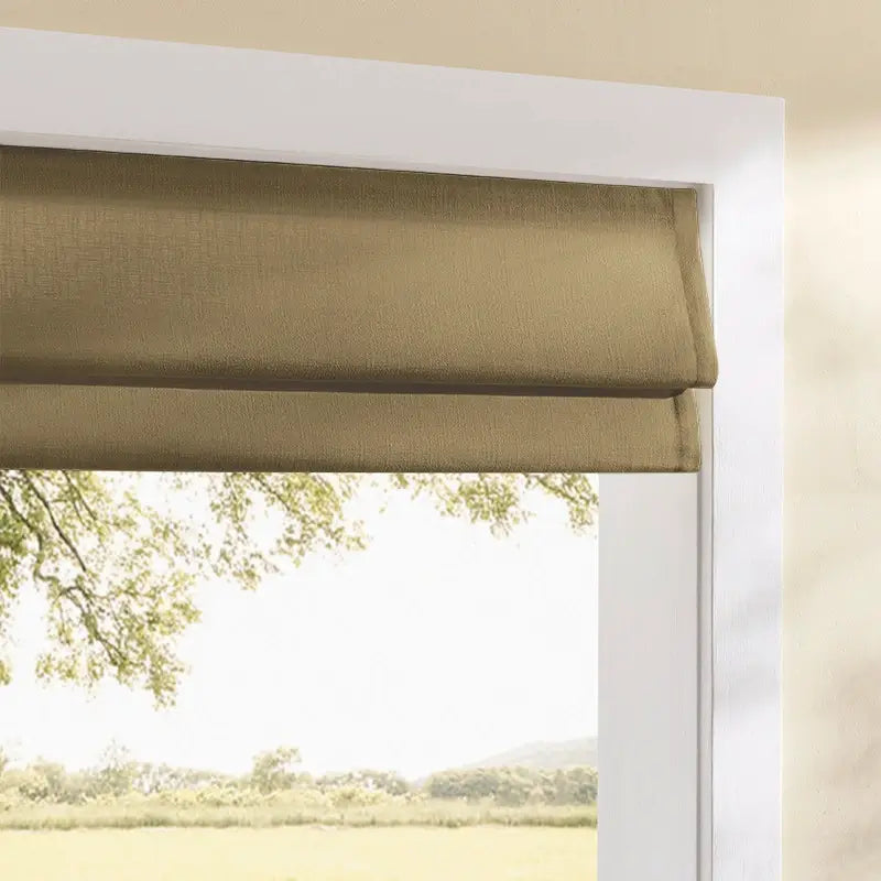 Celina Roman Shades – Elegant Pleated Drapes: Image of 8823-20_scenel_3 showing elegant pleated window drapes with smooth folds and modern home styling