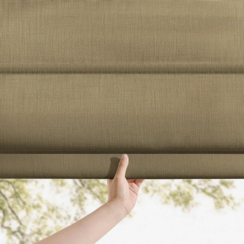 Celina Roman Shades – Elegant Pleated Drapes: Image of 8823-20_scenel_5 showcasing elegant pleated window drapes with smooth texture and classic home window decor