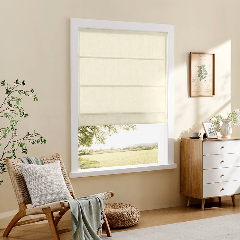 Celina 8823-2 elegant pleated roman shades scene 2