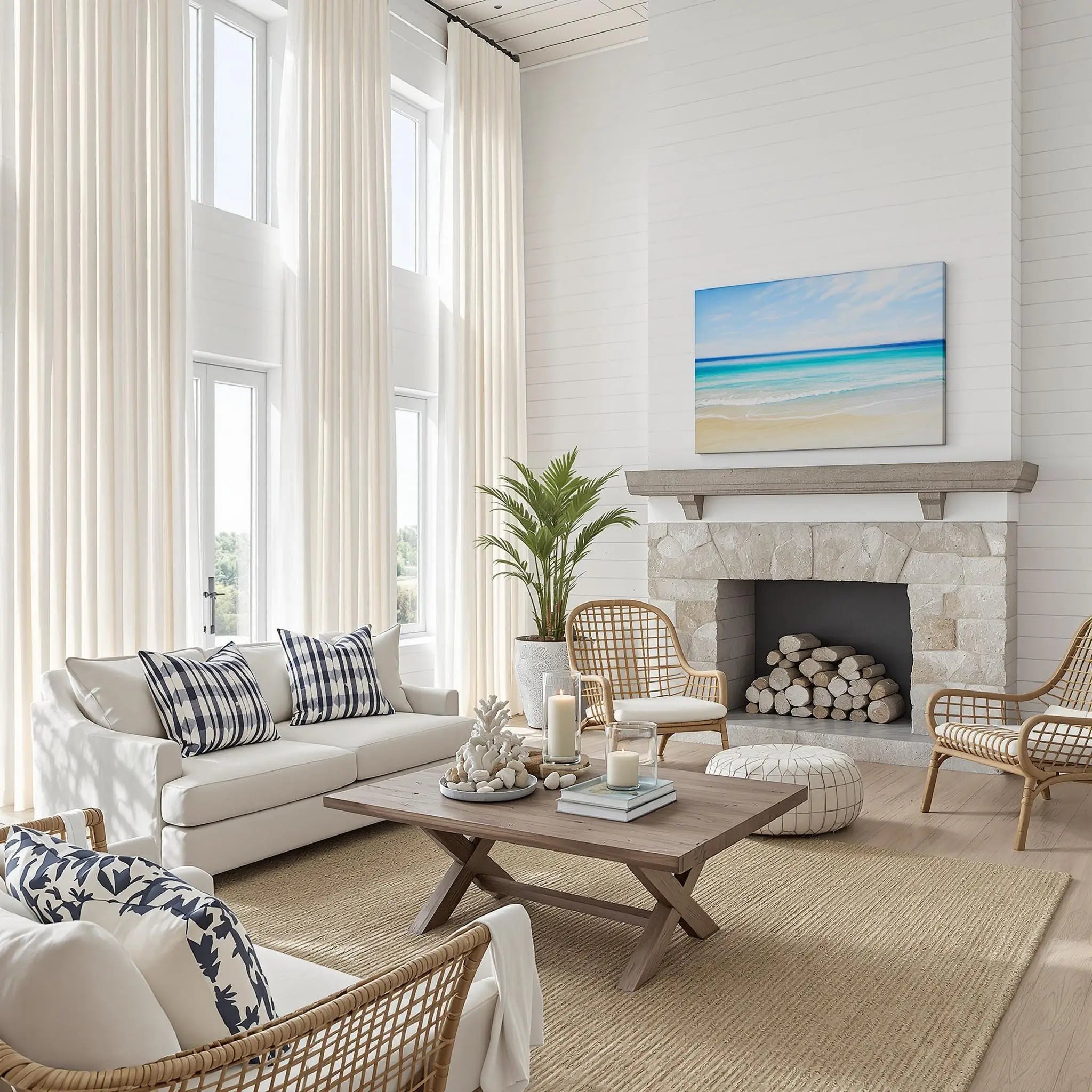Celina extra long linen curtains for large windows main_3, elegant linen drapes showcased in a cozy living room highlighting the curtain details