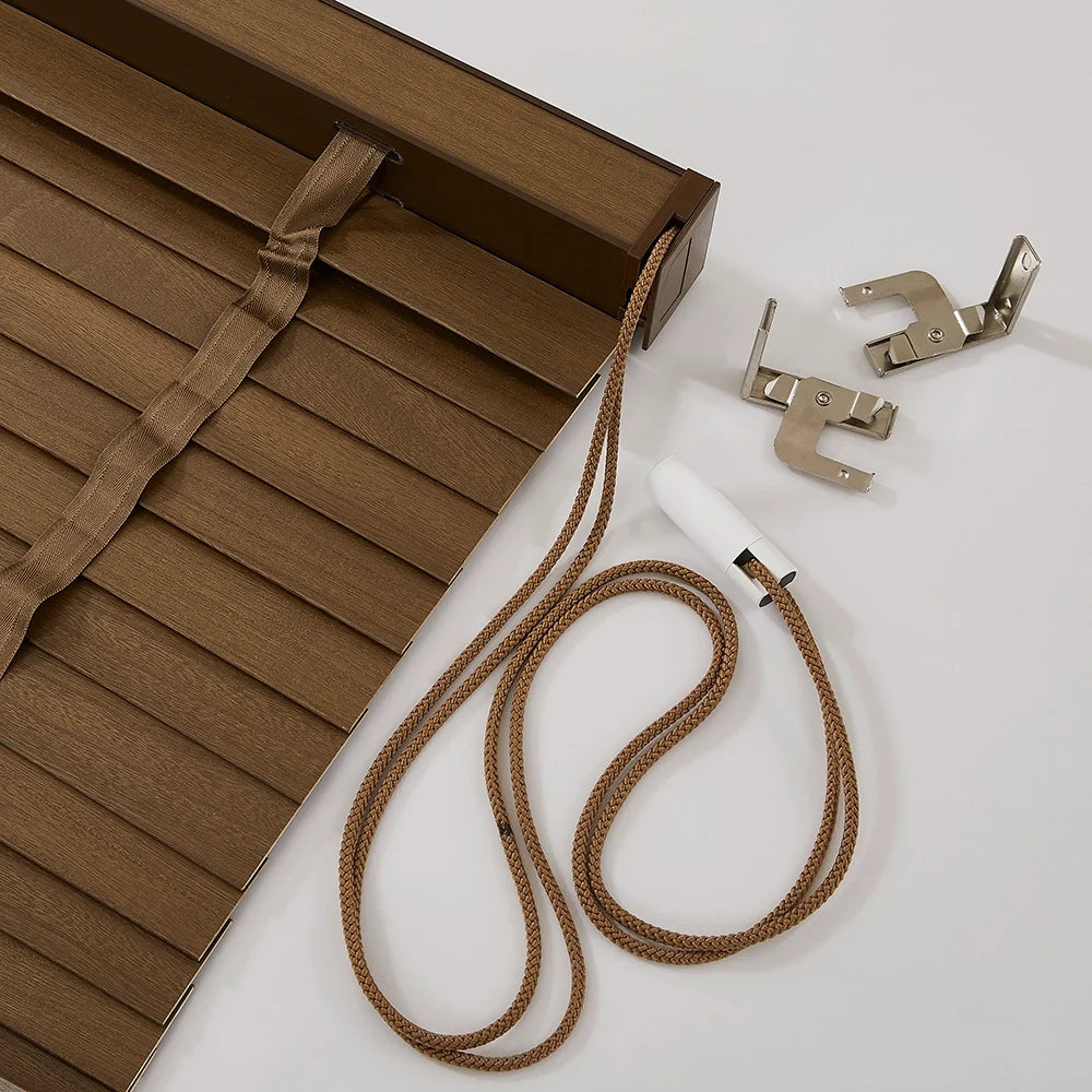 Celvia 2" Deluxe Blackout Wood Blinds, durable and easy to maintain