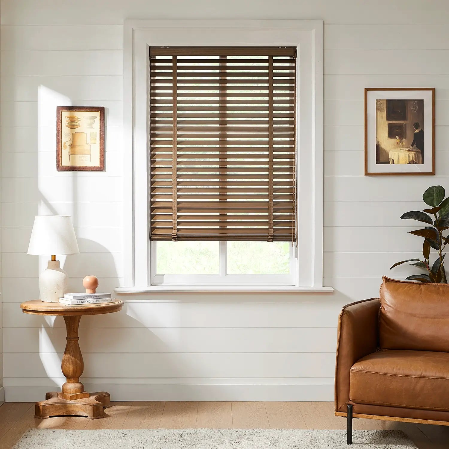 Celvia 2" Deluxe Blackout Wood Blinds, creates a comfortable and shaded atmosphere