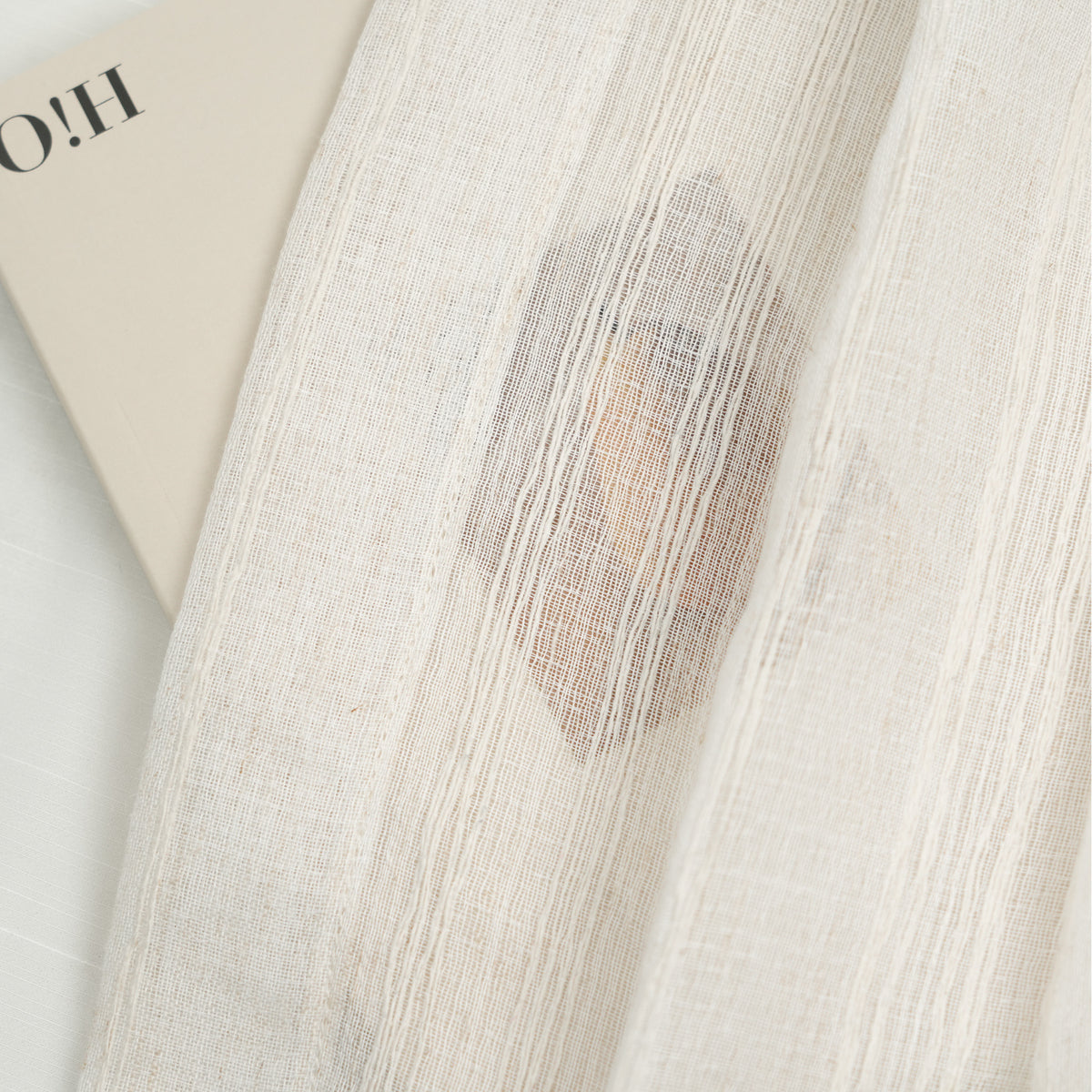 Corenya Linen Blend Textured Sheer Curtain
