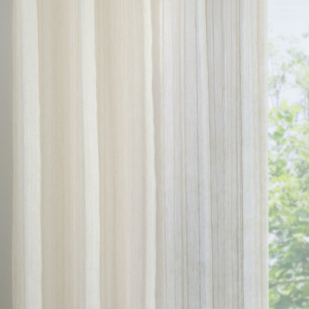 Corenya Linen Blend Textured Sheer Curtain