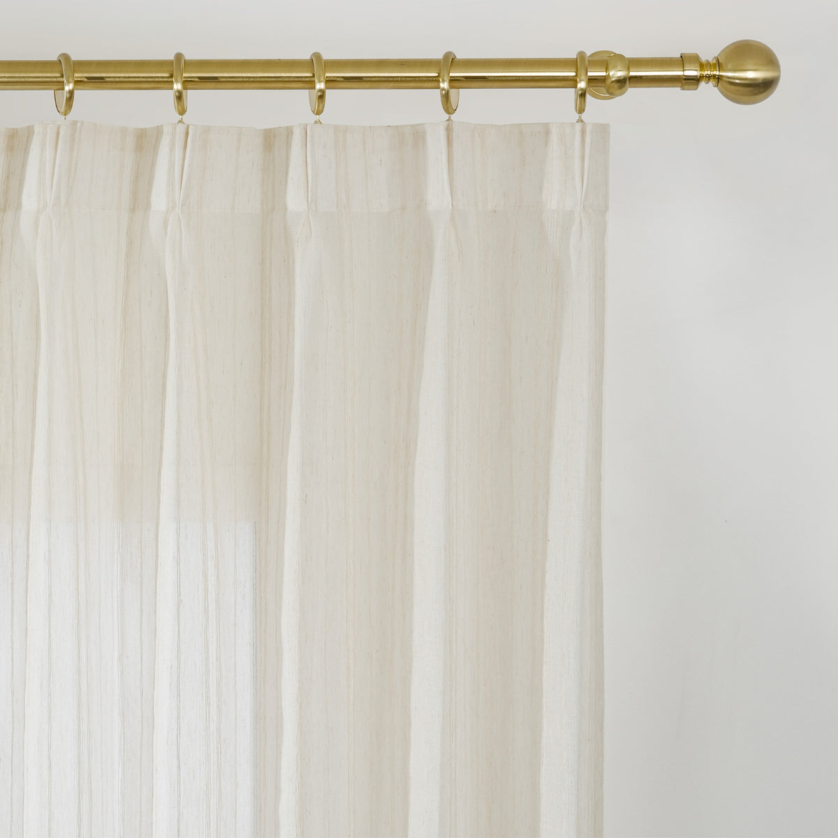 Corenya Linen Blend Textured Sheer Curtain