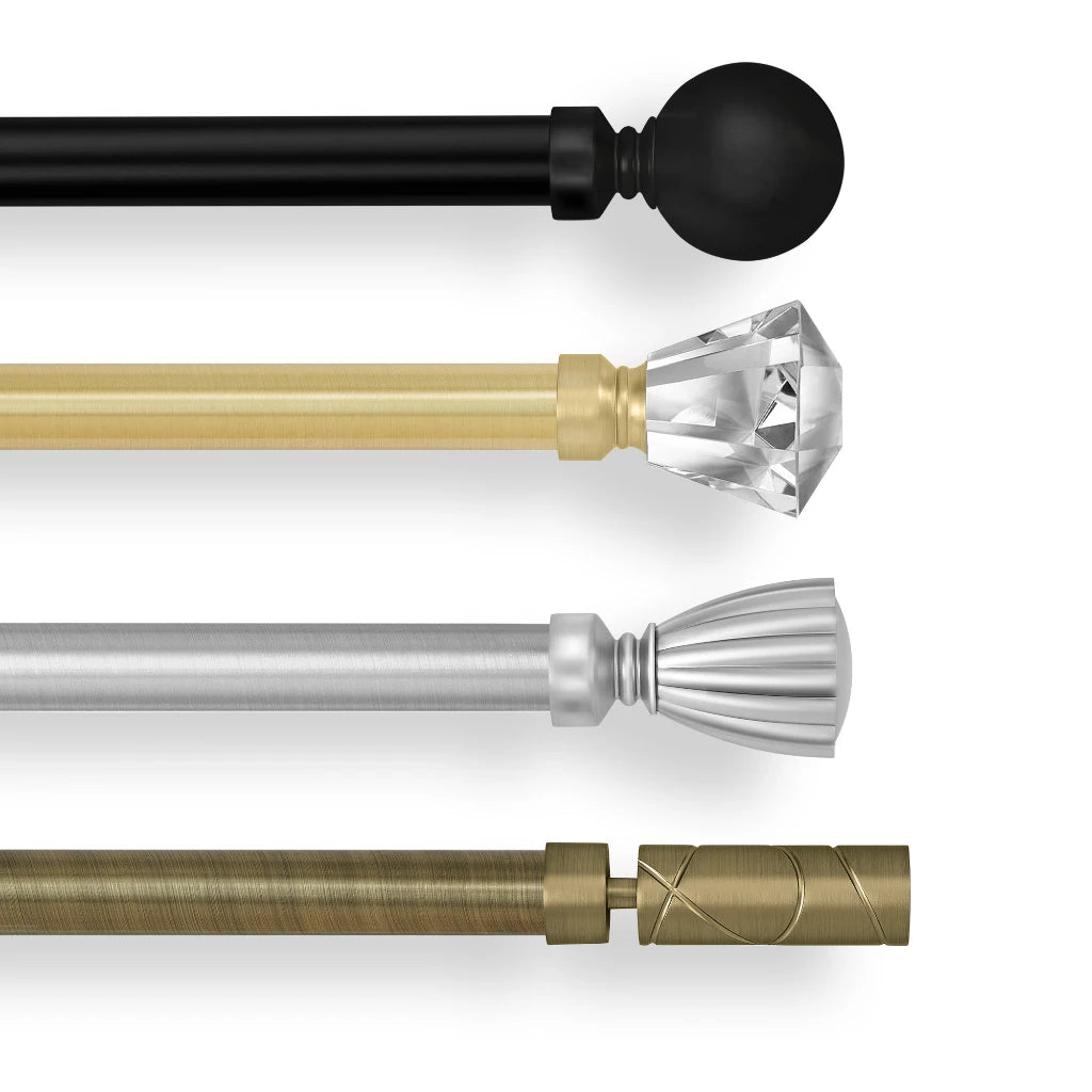 Collins Single Decorative Custom Curtain Rods Rods, detailed view showcasing the design and style of the decorative custom curtain rod