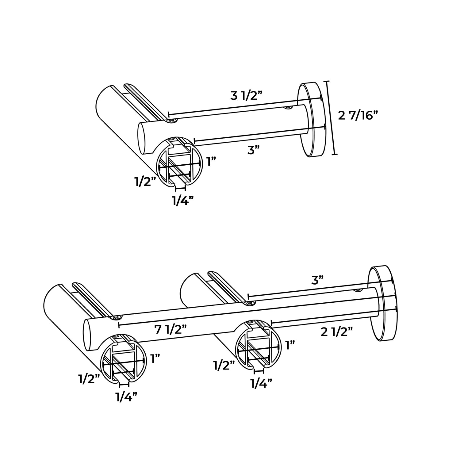 Darian Single Custom Traverse Curtain Rod