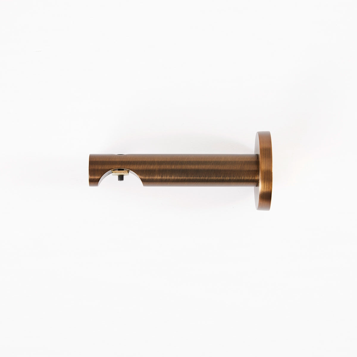 Darian Single Custom Traverse Curtain Rod Rod-18 showing different styles of curtain rod brackets demonstration