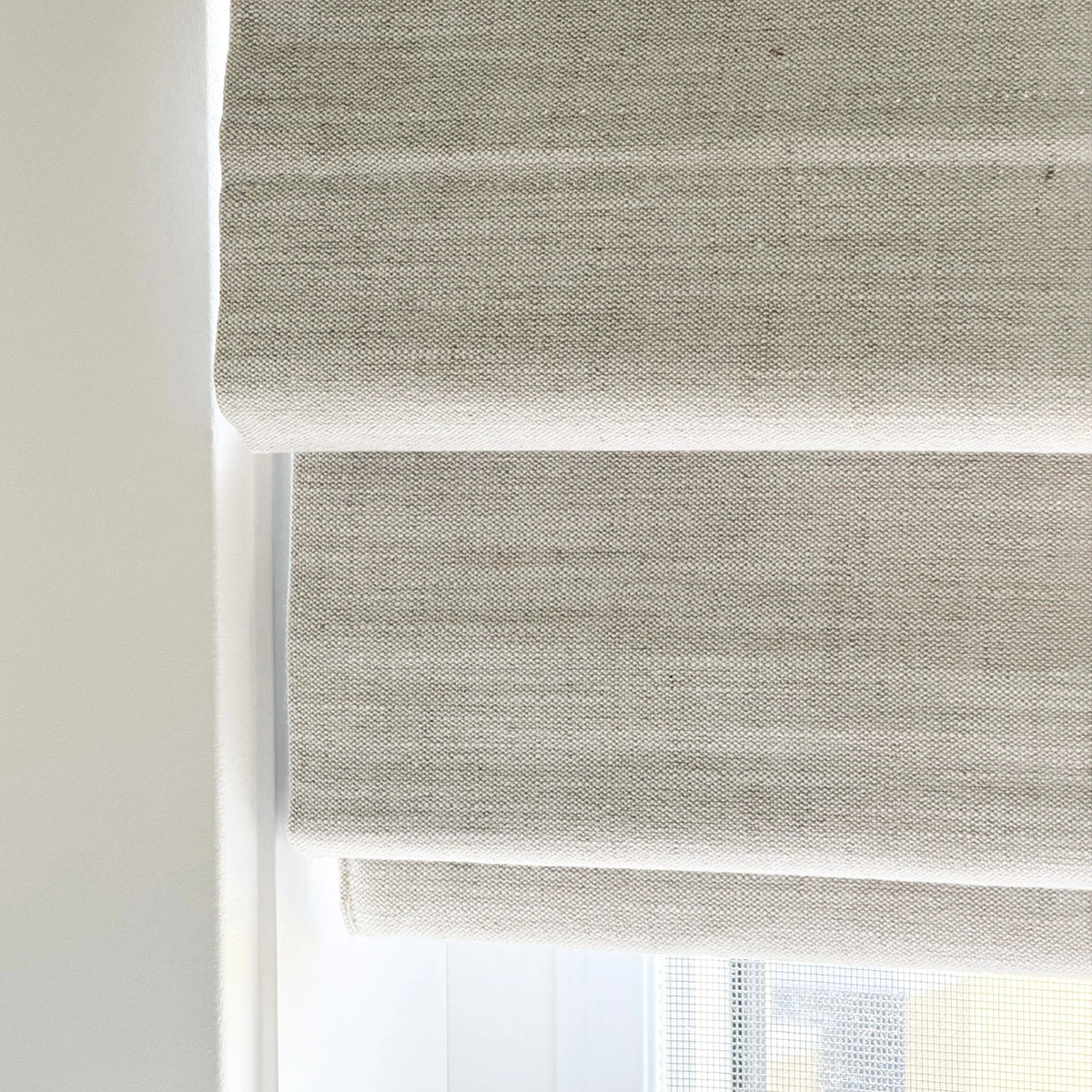 Delsia Smart Motorized Linen Blend Light Filtering Roman Shades