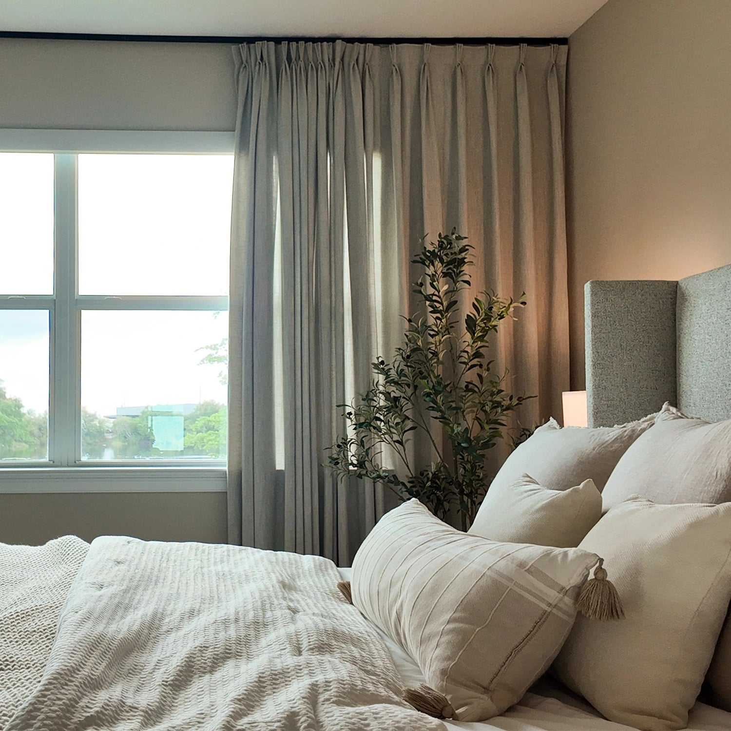 Delsia Linen-Rich Light Filtering Curtains – Natural Slub Texture Drapes for Living Room & Bedroom