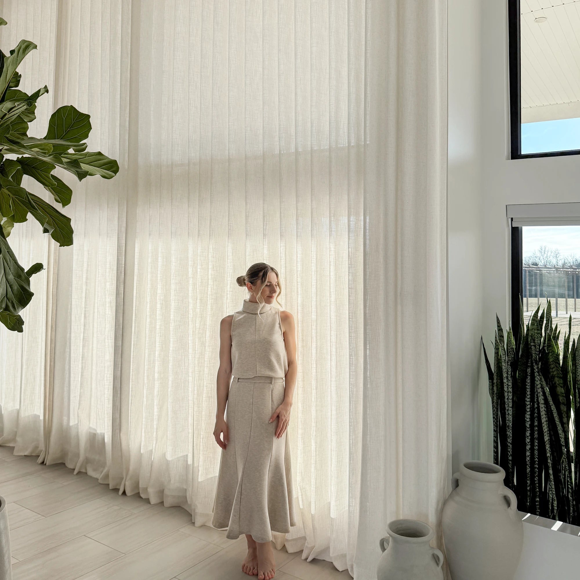 Elara linen blend extra long luxurious drapes for large windows 89850-2-1 showcasing elegant design for residential spaces
