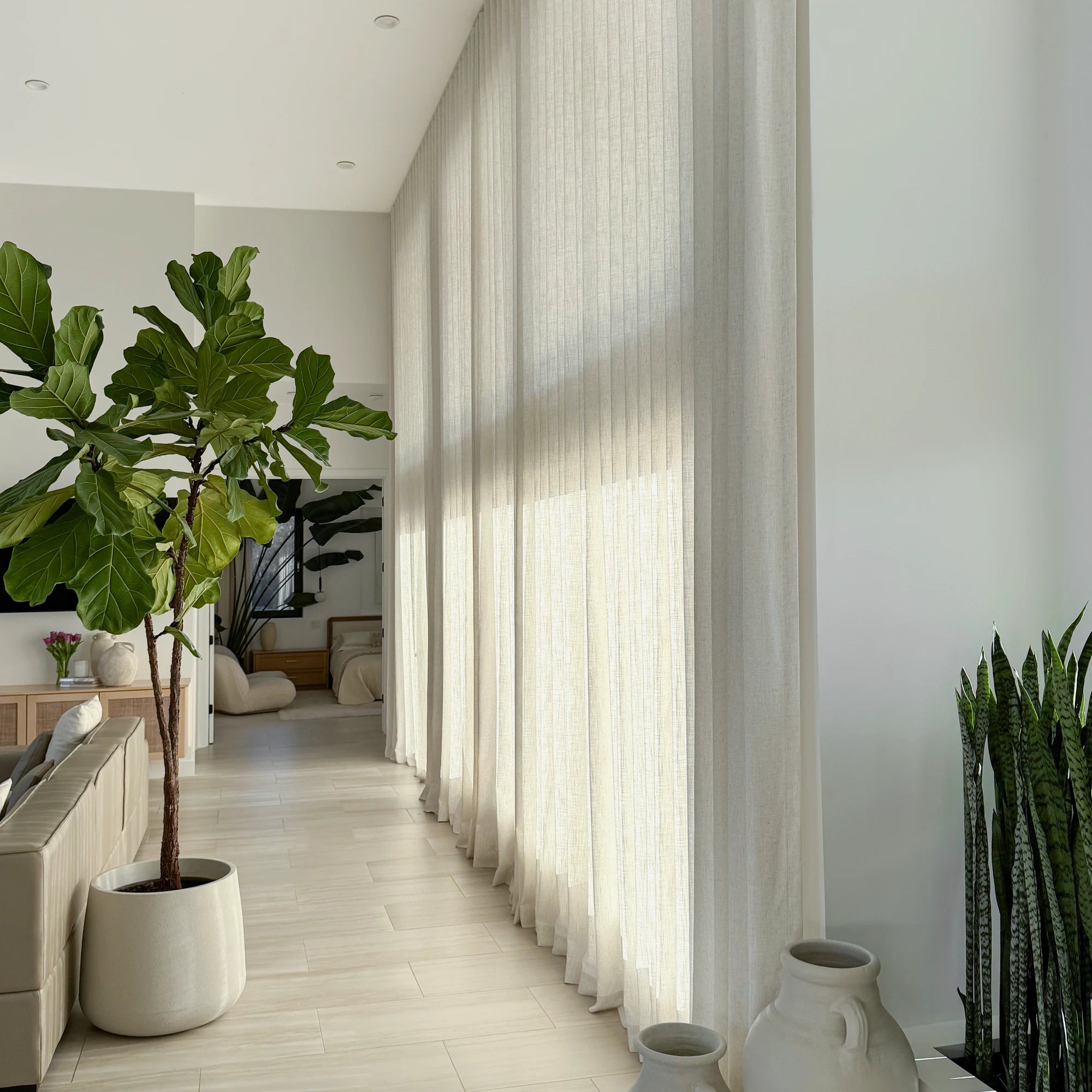 Elara elegant linen curtains 89850-2, showcasing the premium texture and elegant drape of the curtains