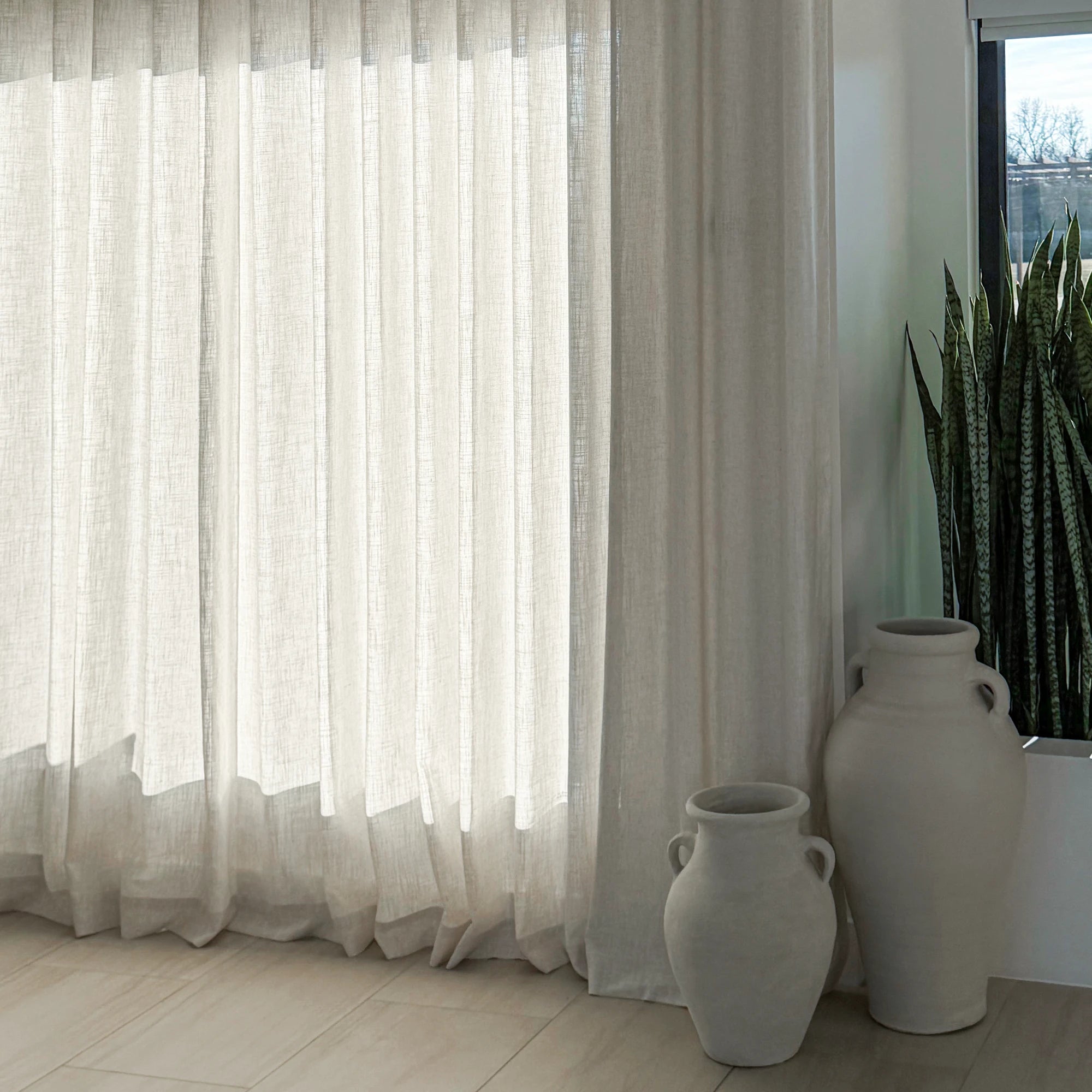 Elara linen blend extra long luxurious drapes for large windows showcasing elegant design for residential spaces