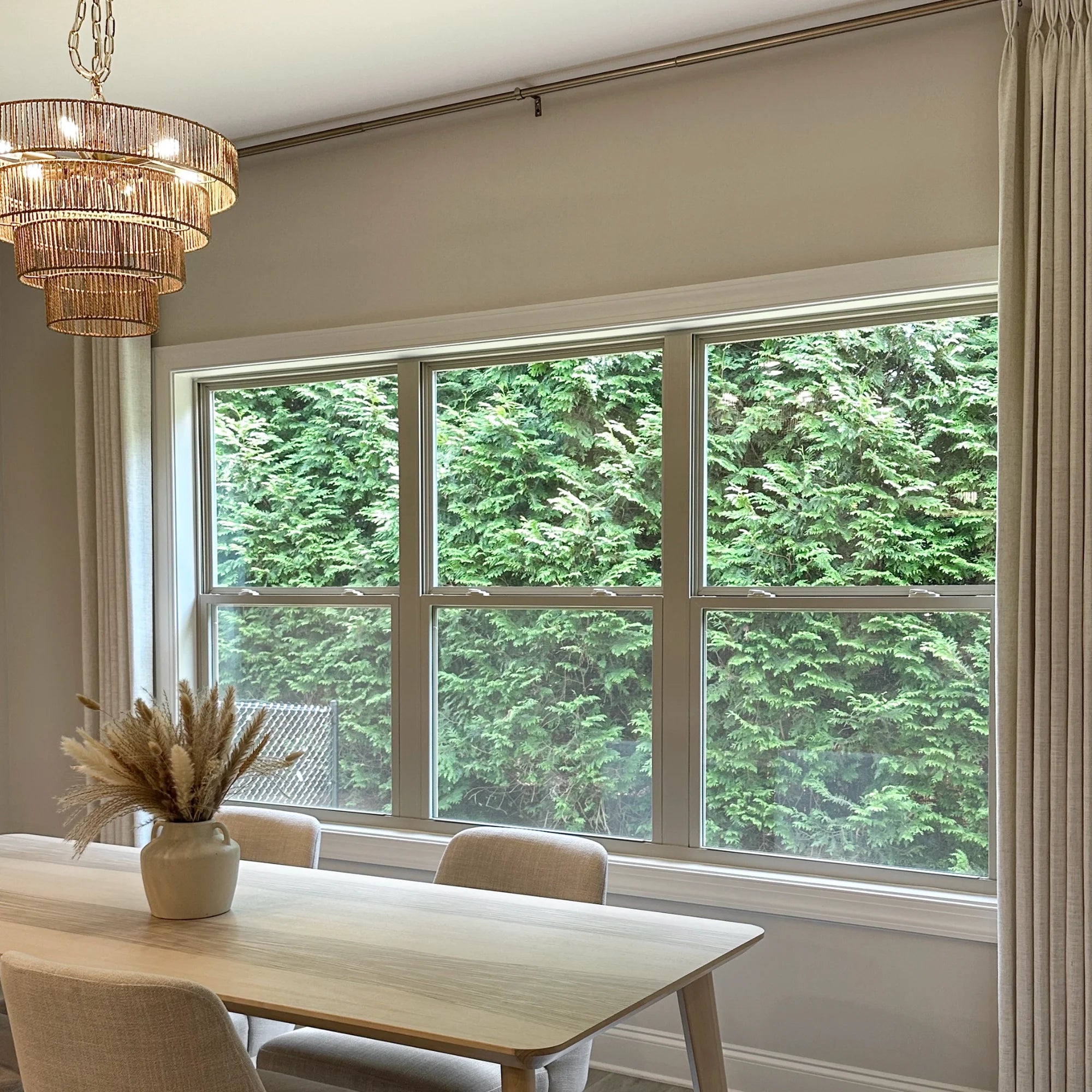 Elara Linen Curtains – Elegant Drapes 89850-2-6 presenting elegant linen drapes with soft light-filtering in stylish home interior