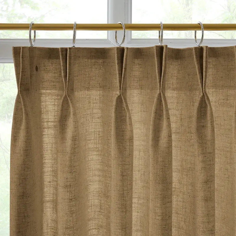 Freshine Elara Linen Warm Gray Cafe Curtains for Kitchen & Bathroom