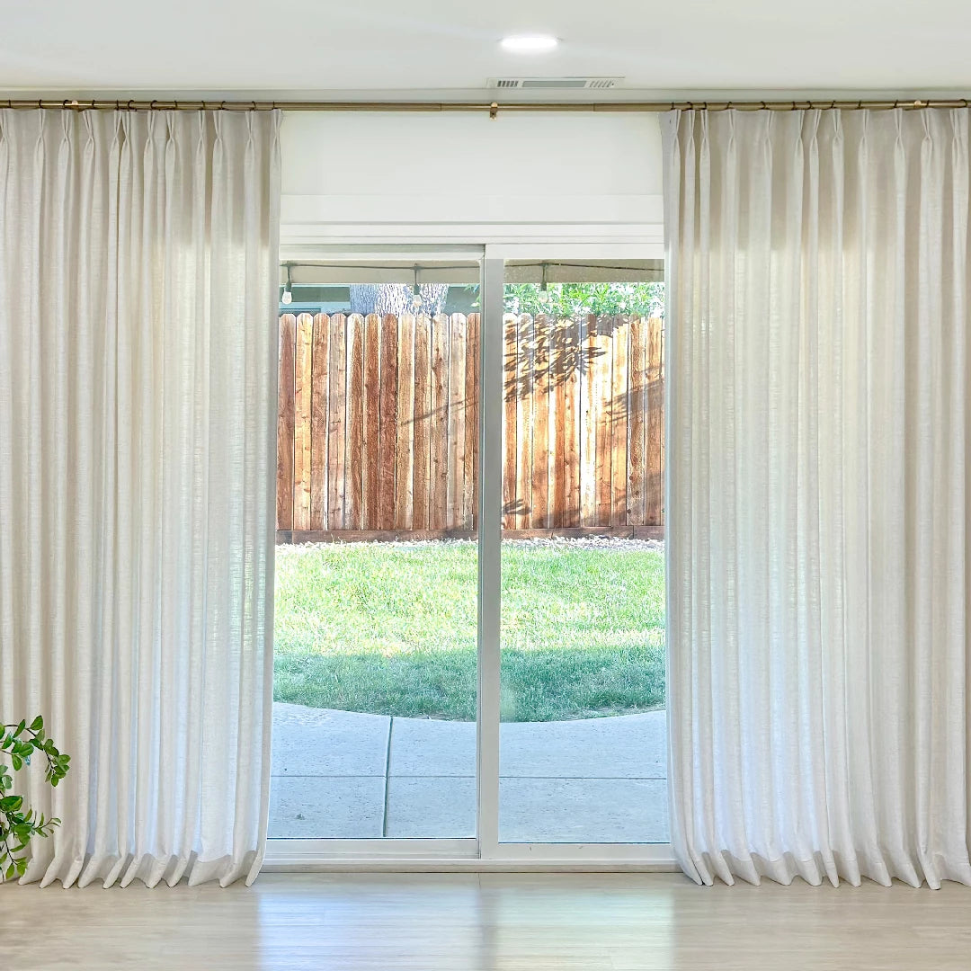 Elara linen semi sheer curtains 89850-1_inf_5 showcasing elegant drapes in spacious modern residential interiors