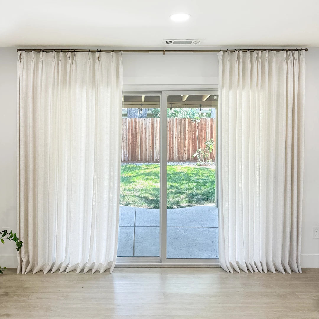 Elara linen semi sheer curtains 89850-1_inf_6 showcasing elegant drapes in spacious modern residential interiors