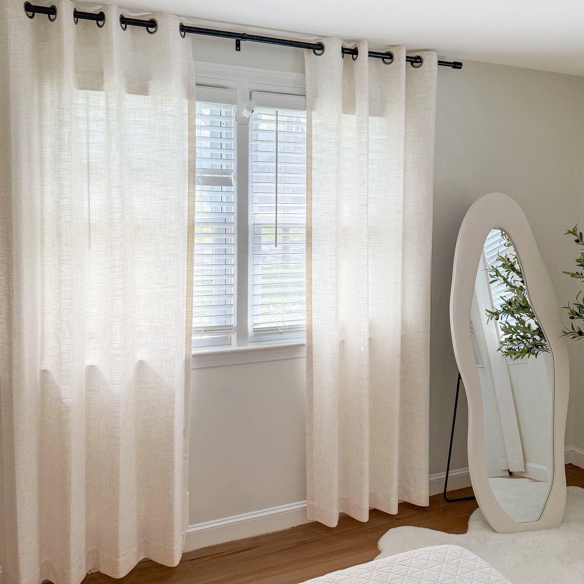 Elara 89850-2 soft light linen curtains
