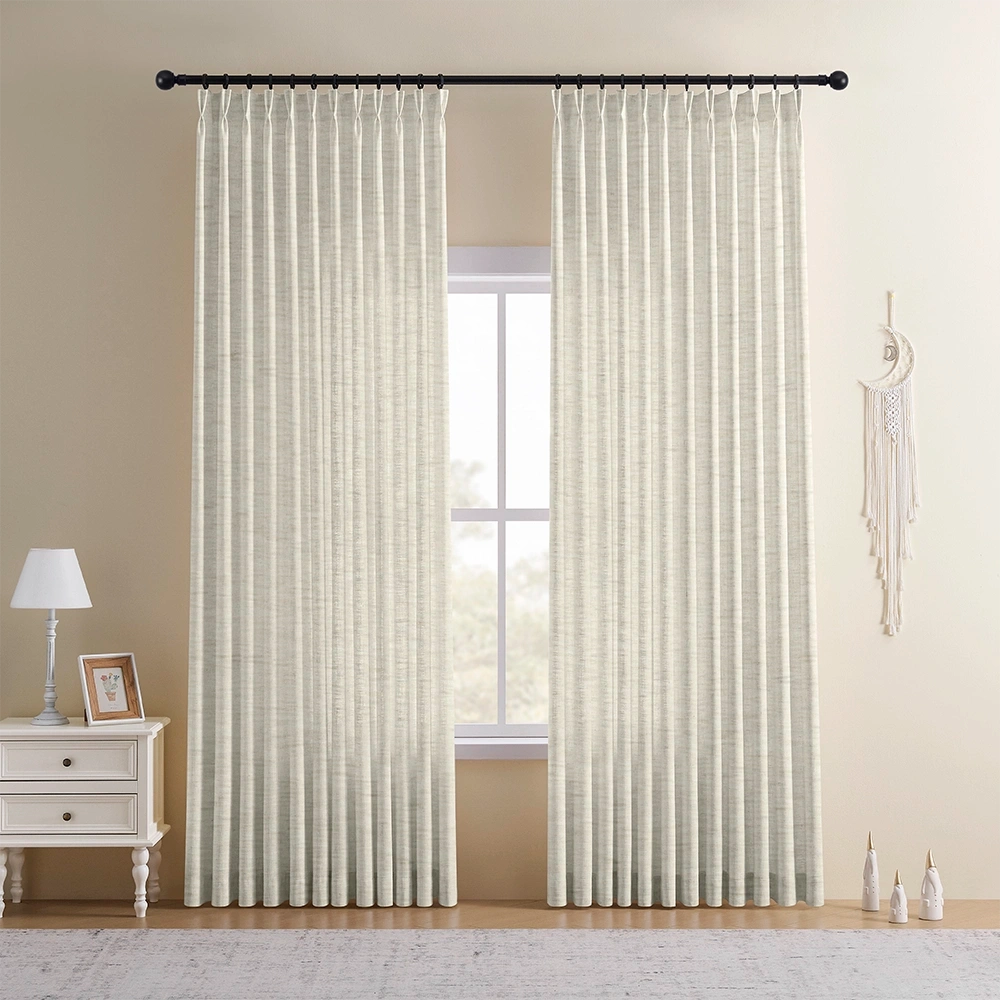 Elara linen curtains 89850-2_scene_1, elegant drapes showcased to display the product's soft texture and graceful hanging effect