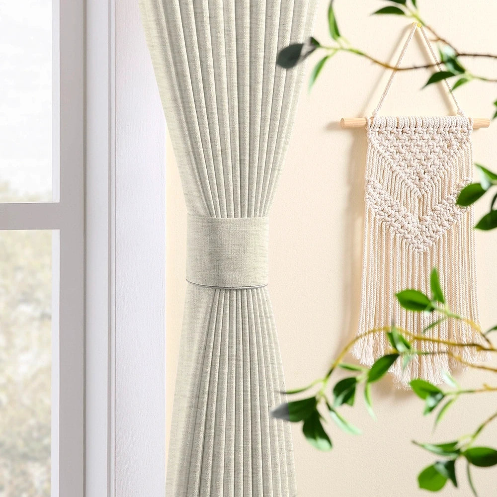 Elara Linen Curtains – Elegant Drapes 89850-2_scene_4 showcasing elegant linen drapes in a modern home living scene