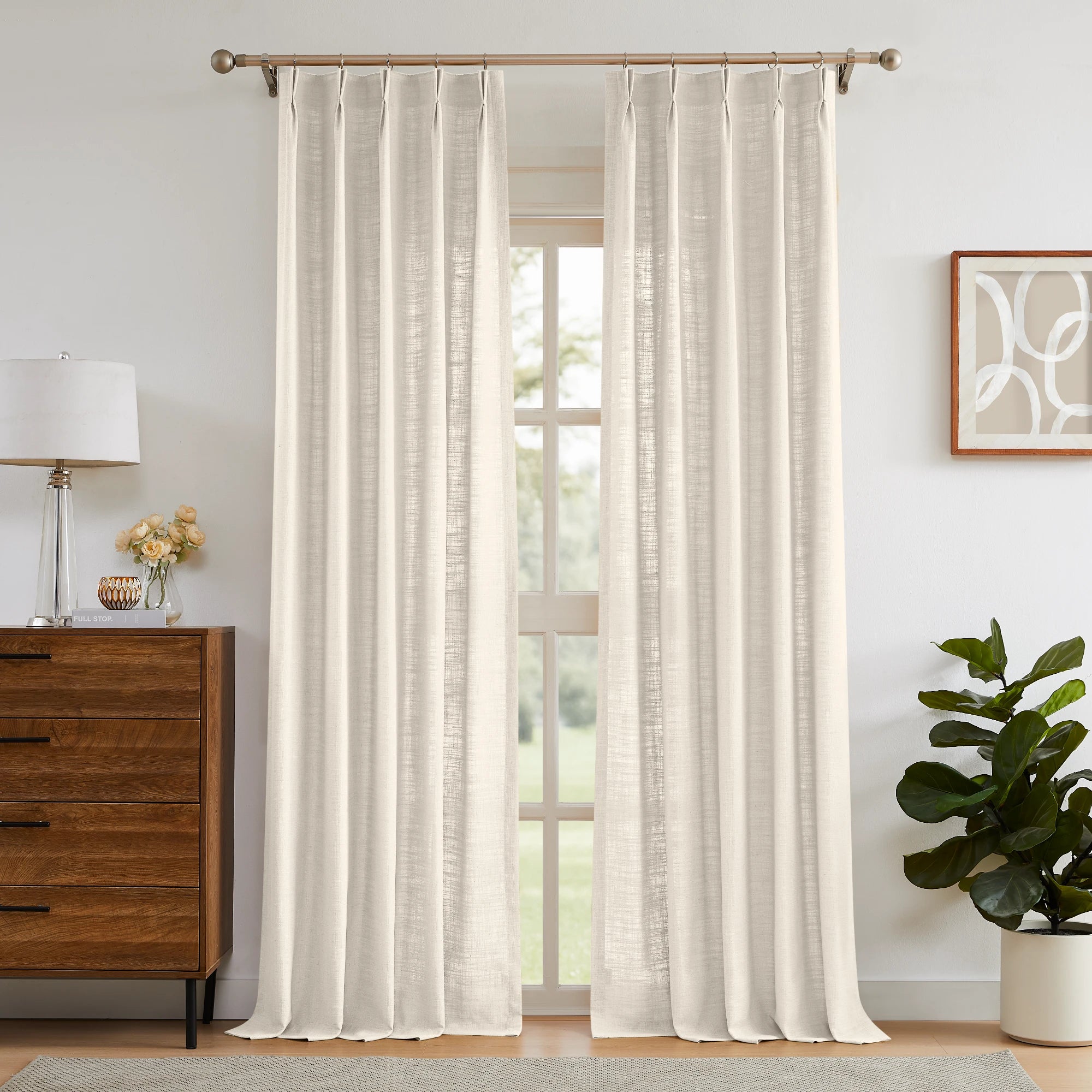 Freshine Elara Linen Blend Curtains for Elegant and Luxurious Drapes in Every Room