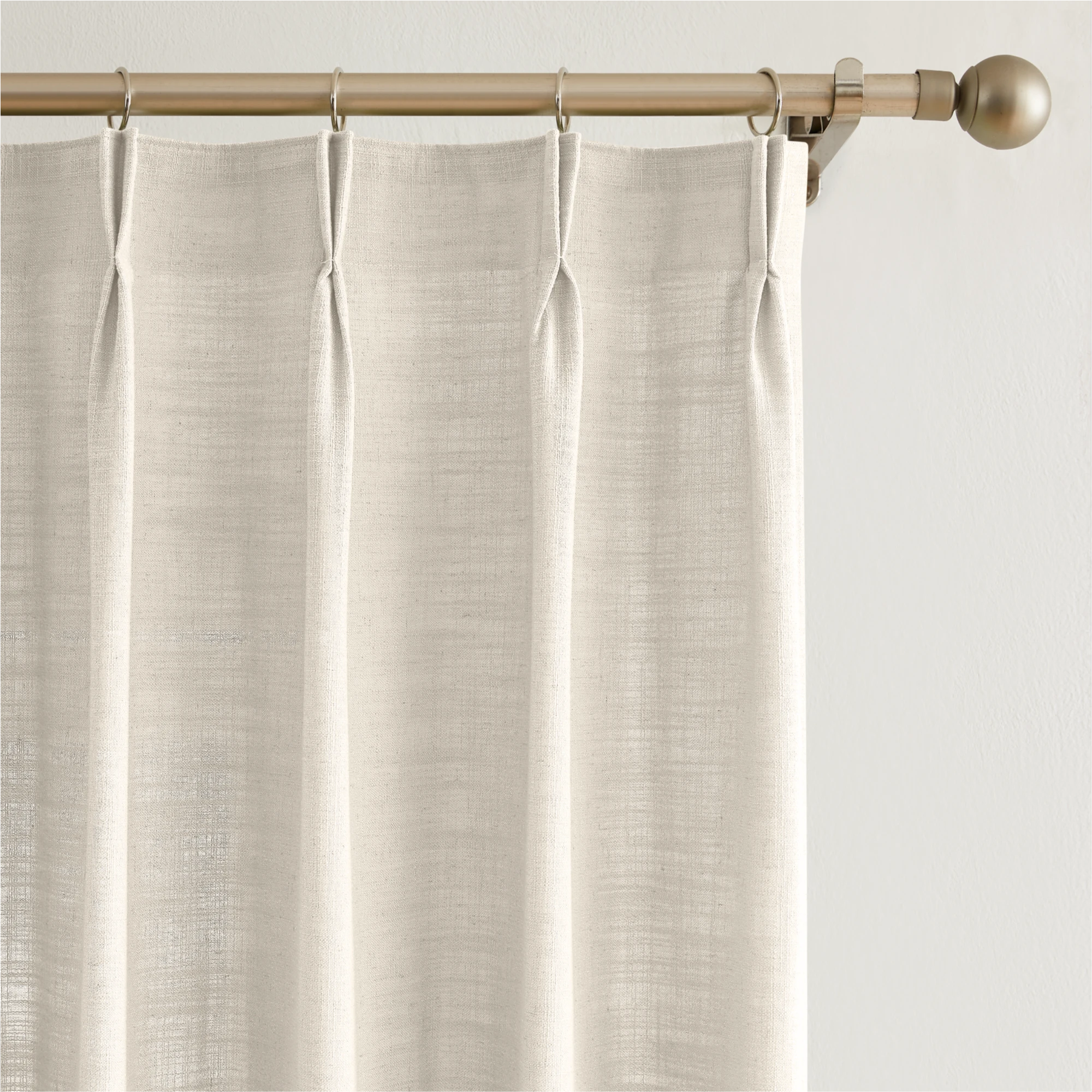 Elara 89850-3 elegant linen blend curtain detail display