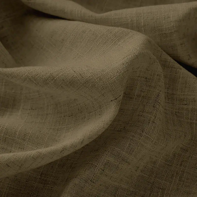 Freshine Elara Linen Brownish Gray Cafe Curtains for Kitchen & Bathroom