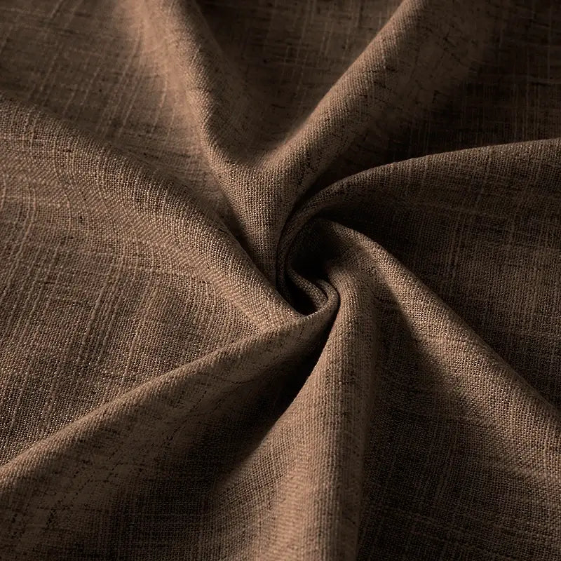 Freshine Elara Linen Dark Coffee Cafe Curtains for Kitchen & Bathroom